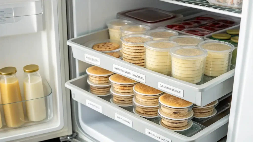 Proper storage methods for mini pancakes.