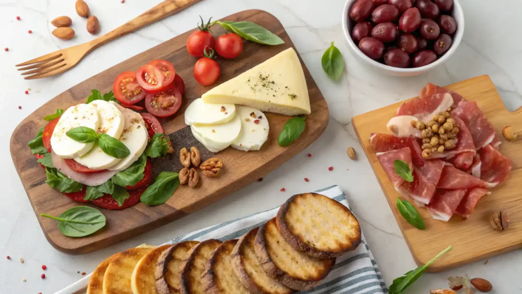 Various serving suggestions for provolone cheese.