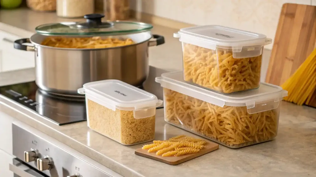 Storage and reheating tips for mafaldine pasta leftovers.