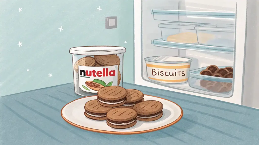 Storage tips for Nutella biscuits.
