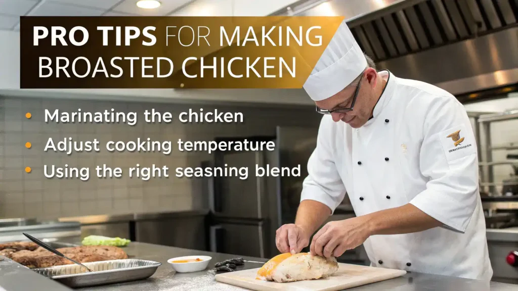 Pro tips for making the best broasted chicken.