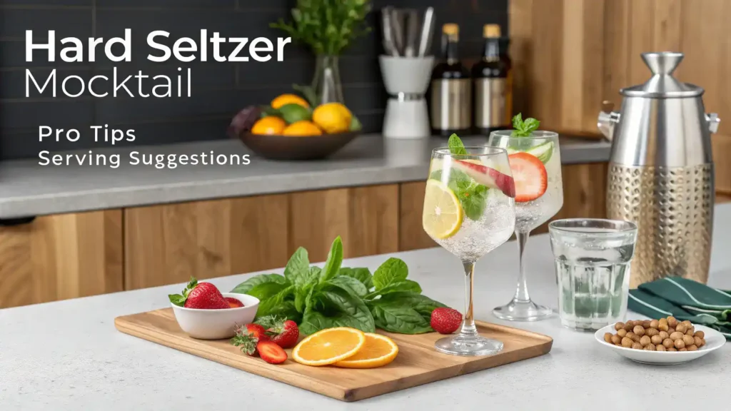 Pro tips for making a hard seltzer mocktail.