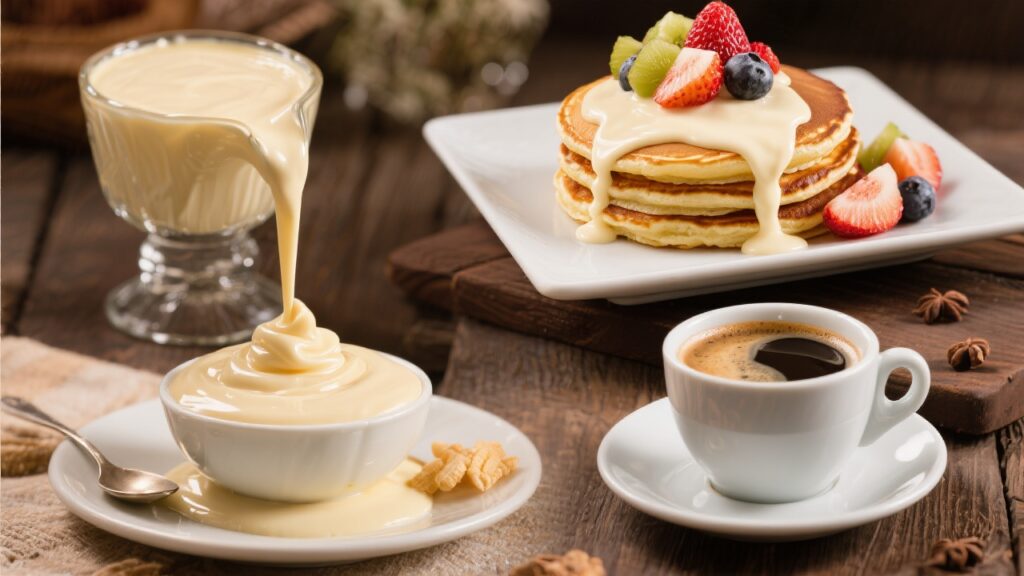 Different serving suggestions for crema de leche.