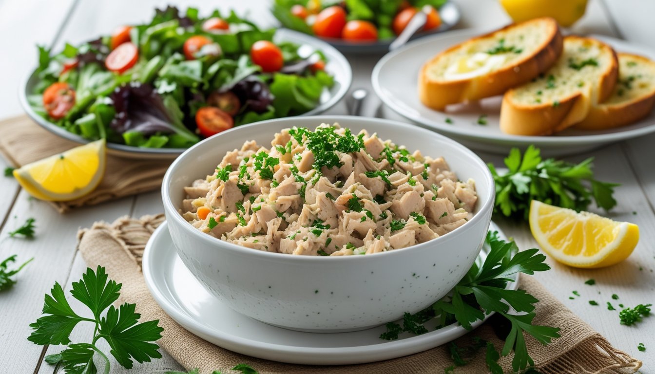 Serving suggestions for Tuna Helper with various sides.