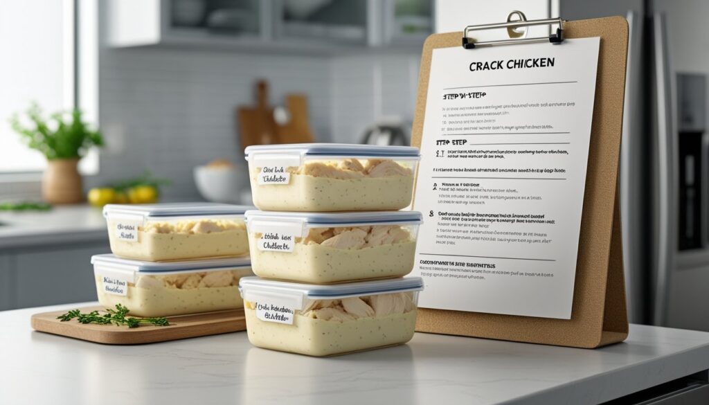 How to store and reheat crack chicken leftovers.
