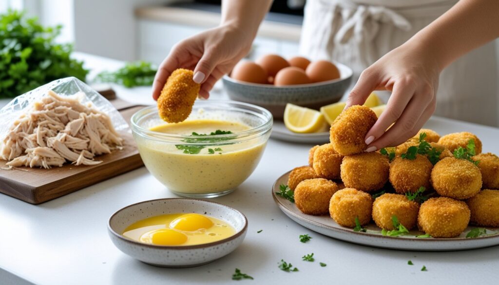 Pro tips for making Chicken Croquettes displayed visually.