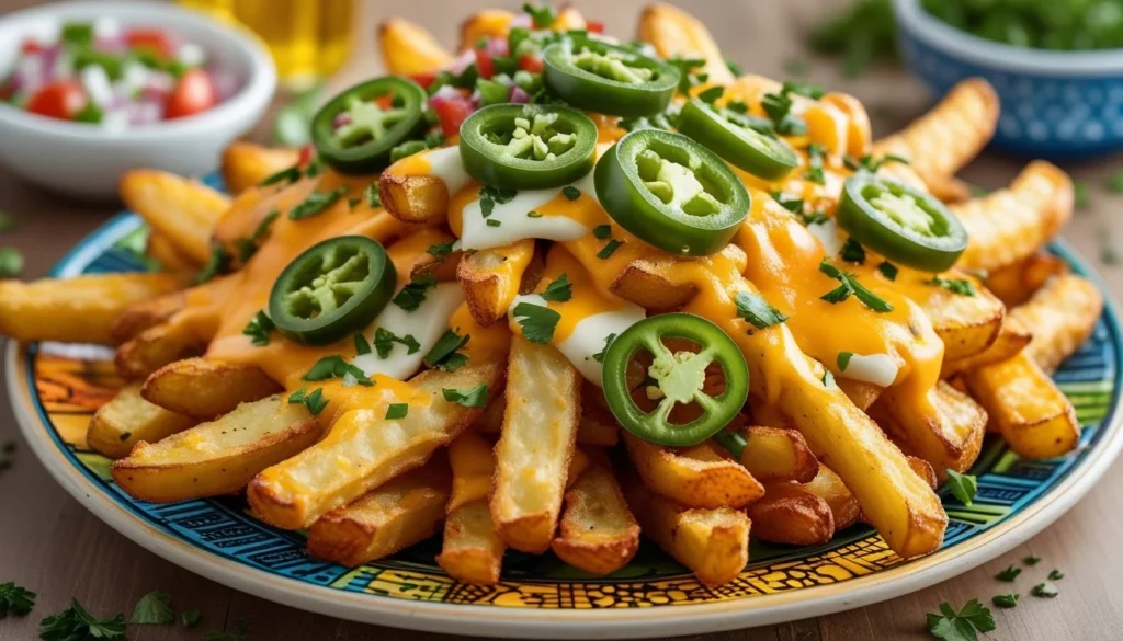 Creative serving suggestions for battered fries.