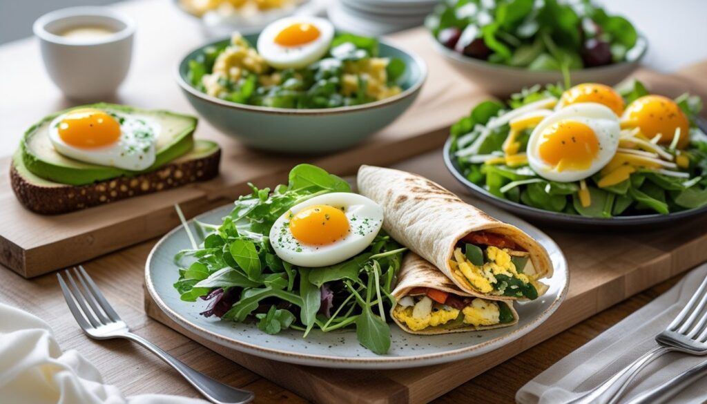 Delicious serving suggestions for over medium eggs.
