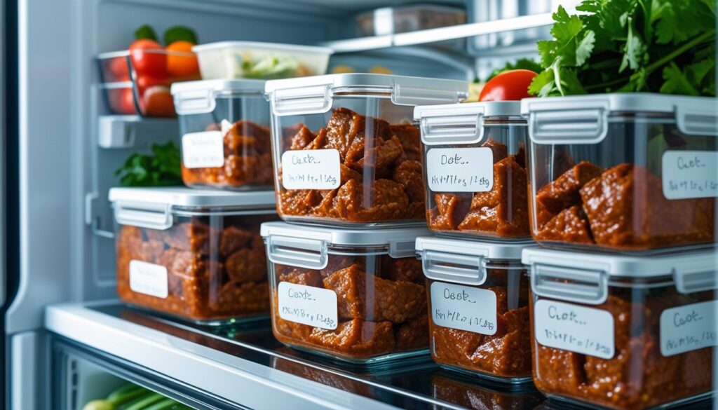 Proper storage methods for carne asada leftovers.