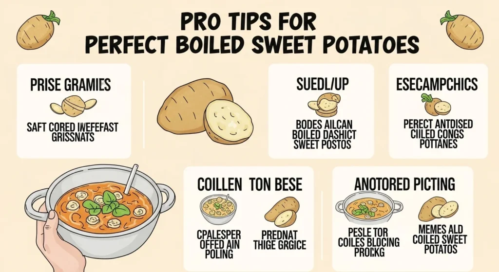 Pro tips for making the best boiled sweet potatoes.